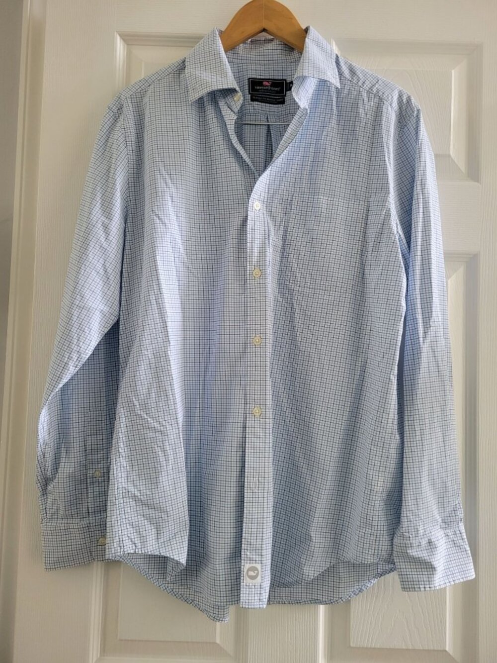 Vineyard Vines Mens performance Murray blue shirt size Medium Preppy Classic fit